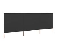 vidaXL Paravent 3 panneaux Tissu 400 x 120 Anthracite