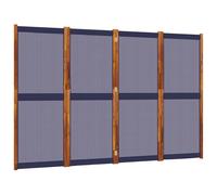 vidaXL Paravent 4 pcs. bleu foncé 280x180 cm
