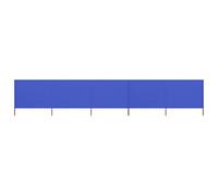 vidaXL Paravent 5 Panneaux Tissu 600 x 120 cm Bleu azuré