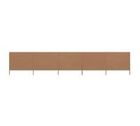vidaXL Paravent 5 panneaux en tissu 600 x 120 cm Taupe