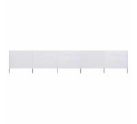 vidaXL Paravent 5 Panneaux Tissu 600 x 160 cm Blanc Sable
