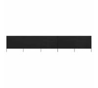 vidaXL Paravent 5 Panneaux Tissu 600 x 160 cm Noir