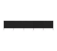 vidaXL Paravent 5 panneaux Tissu 600 x 160 cm Noir
