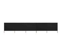 vidaXL Paravent 5 panneaux Tissu 600 x 80 cm Noir