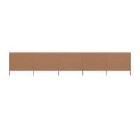 vidaXL Paravent 5 panneaux Tissu 600 x 80 cm Taupe