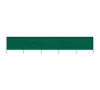 vidaXL Paravent 5 Panneaux Tissu 600 x 80 cm Vert