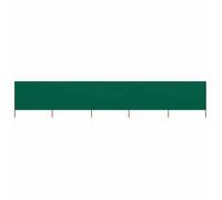 vidaXL Paravent 5 panneaux Tissu 600 x 80 cm Vert