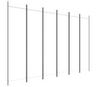 vidaXL Paravent 6 panneaux 300x200 cm en polyester, structure en fer, blanc 350190