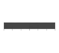 vidaXL Paravent 6 Panneaux Ecran de Plage Anti-Vent Abri de Plage Pare-Vue Coupe-Vent Camping Jardin Pliable Extérieur Tissu 800x120 cm Anthracite