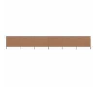 vidaXL Paravent 6 Panneaux Ecran de Plage Anti-Vent Abri de Plage Pare-Vue Coupe-Vent Camping Jardin Pliable Extérieur Tissu 800x120 cm Taupe