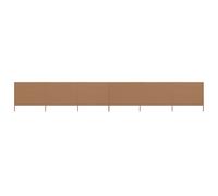 vidaXL Paravent 6 panneaux Tissu 800 x 120 cm Taupe