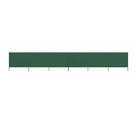 vidaXL Paravent 6 Panneaux Ecran de Plage Anti-Vent Abri de Plage Pare-Vue Coupe-Vent Camping Jardin Pliable Extérieur Tissu 800x120 cm Vert
