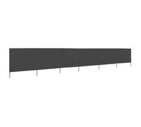 vidaXL Paravent 6 panneaux Tissu 800 x 80 cm Gris 44545