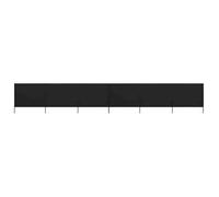 vidaXL Paravent 6 panneaux Tissu 800 x 80 cm Noir