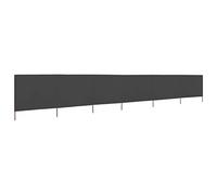 vidaXL Paravent 6 panneaux Tissu 800 x 80 cm Gris