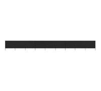 vidaXL Paravent 9 Panneaux Ecran de Plage Anti-vent Abri de Plage Pare-vue Coupe-vent Camping Jardin Pliable Extérieur Tissu 1200x120 cm Noir 47196 Noir G