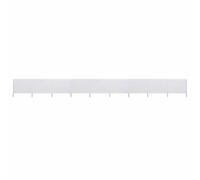vidaXL Paravent 9 Panneaux Ecran de Plage Anti-Vent Abri de Plage Pare-Vue Coupe-Vent Camping Jardin Pliable Extérieur Tissu 1200x120 cm Blanc Sable