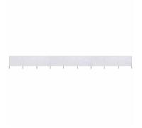 vidaXL Paravent 9 panneaux Tissu 1200 x 120 cm Blanc sable