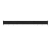 vidaXL Paravent 9 panneaux Tissu 1200 x 120 cm Noir Noir