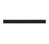 vidaXL Paravent 9 panneaux Tissu 1200 x 160 cm Noir Noir
