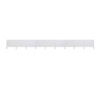 VidaXL Paravent 9 panneaux Tissu 1200 x 80 cm Blanc sable