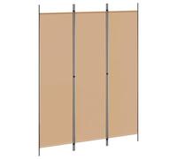 vidaXL Paravent à 3 Panneaux Beige 150 x 200 cm Tissu, Séparation Moderne pour Salon, écran Pliant rectangulaire, Tissu, déco, Espace privé