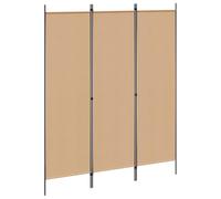 vidaXL Paravent Beige 150 x 180 cm Tissu, Séparateur Moderne rectangulaire pour Salon, écran décoratif, privé, Compact, Touche Indoor