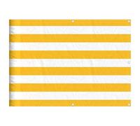 vidaXL Paravent de Balcon à Rayures Jaunes et Blanches 75 x 800 cm