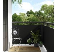 vidaXL Paravent de balcon 400x90 cm Résine tressée Noir