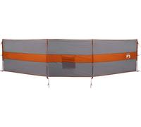 vidaXL Brise-vent de camping gris et orange 490x123 cm imperméable, brise-vent de plage, brise-vent de camping-car, brise-vent de tente