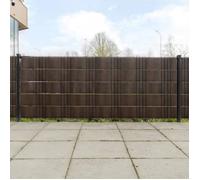 vidaXL Paravents de balcon 10pcs marron et noir 255x19cm résine tressé écran de jardin écran extérieur écran d’intimité 156315