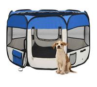 vidaXL Parc Pliable pour Chien avec Sac de Transport Bleu 90x90x58 cm Enclos 171013