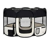 vidaXL Parc Pliable pour Chien avec Sac de Transport Noir 125x125x61 cm Enclos