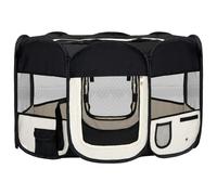 Vidaxl Parc Pliable Pour Chien Avec Sac De Transport Noir 125x125x61cm