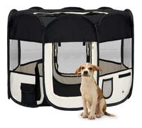 vidaXL Parc Pliable pour Chien avec Sac de Transport Noir 90x90x58 cm Enclos 171005