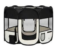 vidaXL Parc Pliable pour Chien avec Sac de Transport Noir 90x90x58 cm Enclos