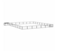Vidaxl Parc Pour Chien 32panneaux Noir 100x50cm Acier Enduit De Poudre