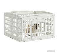 vidaXL Parc pour Chien à 4 Panneaux 88 x 88 x 56 cm Plastique Blanc