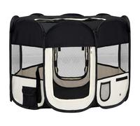 Vidaxl Parc Pour Chiens Pliable Avec Sac De Transport Noir 90x90x58 Cm