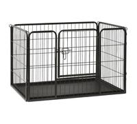 vidaXL Parc pour chiots en acier 91,5 x 59 x 61 cm