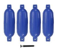 vidaXL Pare-chocs de bateau – Lot de 4 Bleu 58,5x16,5 cm PVC