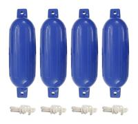 vidaXL Pare-chocs de bateau – Lot de 4 Bleu 58,5x16,5 cm PVC