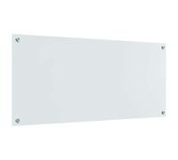 vidaXL Pare-Cuisine Blanc 110 x 50 cm en Verre Trempé Résistant à la Chaleur, Fini Mat, Accessoire Décoratif pour Intérieur, Panneau Protégeant, Design Moderne pour Améliorer Ton Espace Cuisine