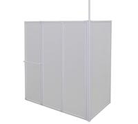 vidaXL Pare de Baignoire en L Porte-serviette 70x120x137cm 4 Panneaux Pliables