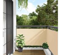 vidaXL Pare-vue balcon Crème 300x120 cm PVC