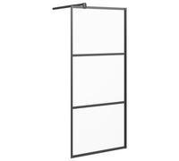 vidaXL Paroi de douche 80x195 cm Verre ESG dépoli Noir