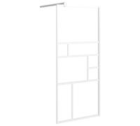vidaXL Paroi de douche Cloison de baignoire 90x195 cm Verre ESG Blanc