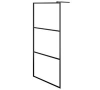 vidaXL Paroi de Douche à l'Italienne à Verre Cloison de Douche Cabine de Douche Mur de Douche Salle de Bain Maison Intérieur ESG Noir 90x195 cm