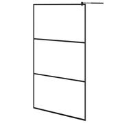 vidaXL Paroi de Douche à l'Italienne à Verre Cloison de Douche Cabine de Douche Mur de Douche Salle de Bain Maison Intérieur ESG Noir 115x195 cm
