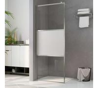 vidaXL Paroi de douche à l'italienne à verre ESG demi-dépoli 90x195 cm